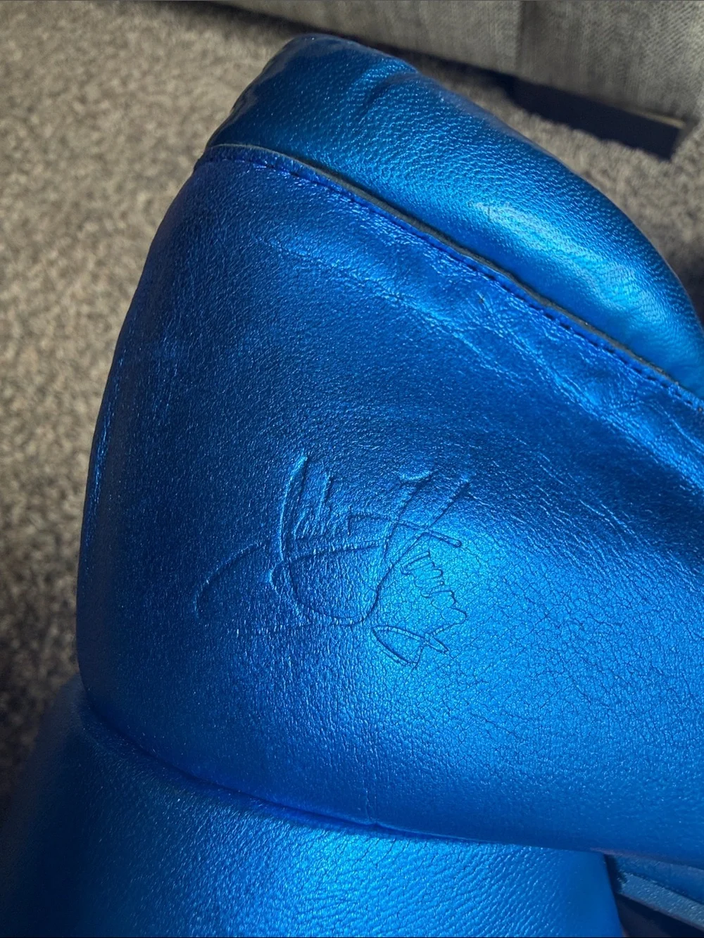 John Fluevog Superfly Kool in Metallic Blue Platform Maryjane Shoes